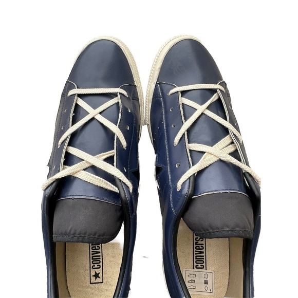 Converse Low-Top One Star Blue Leather Sneakers Mens Size 13